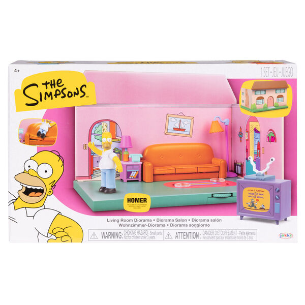 The Simpsons: Simpson Ház Nappali Dioráma játékszett figurával