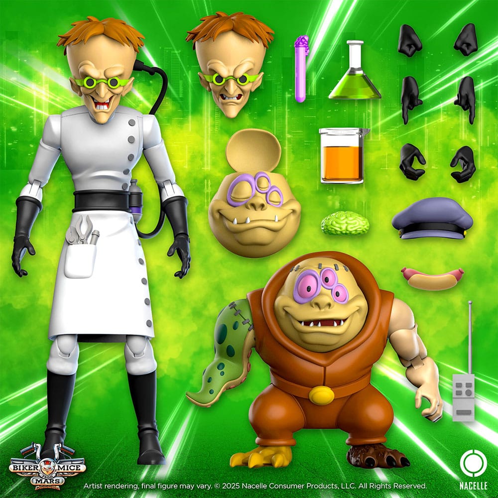 Biker Mice: Karbunkle & Fred The Mutant Akciófigura