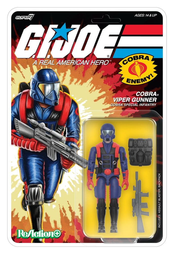 G.I. Joe ReAction+: Cobra Viper Gunner Akciófigura
